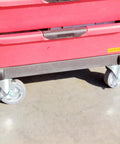 Red cart with 5 Inch Swivel Caster Wheels Set of 4 with Brakes, Heavy Duty Plate Casters, Polyurethane Wheels, 1120 LBS Total Load
