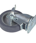 5 Inch Swivel Caster Wheels Set of 4 with Brakes, Heavy Duty Plate Casters, Polyurethane Wheels, 1120 LBS Total Load, side view
