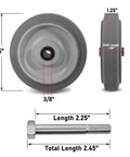 5 Inch Thermoplastic Rubber Caster Wheels Set Of Four With Heavy Duty Precision Bearings Non Marking Floor Friendly Caster Wheels