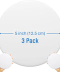 Strongest Home Wall & Door Handle Stopper 5" Set of 3 Pieces White Rubber, shown with diameter measurement 5 inch