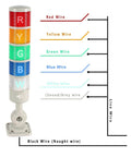 Industrial LED Signal Tower Stack Lights With Rotatable Base 5 Layer Andon Light 12V 24V DC Steady Or Flashing Modes
