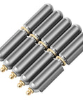 5 Pack Weld On Bullet Barrel Hinges 4 Inch Heavy Duty Carbon Steel For Swing Doors Trailers Ramps, shown in a set of six