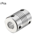 Five Pack Aluminum Shaft Coupling Set 8mm To 8mm For CNC Machines And 3D Printers Flexible Motor Couplers And Stepper Motor Joints Durable