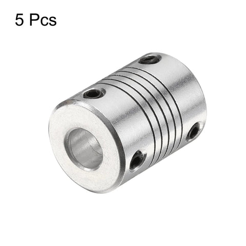 Five Pack Aluminum Shaft Coupling Set 8mm To 8mm For CNC Machines And 3D Printers Flexible Motor Couplers And Stepper Motor Joints Durable