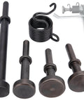 5-Piece Smoothing Air Hammer Bits Set with Extended Length Pneumatic Hammer Bit, Spring-Loaded Attachments, Heavy-Duty Alloy Steel Chisel Bits