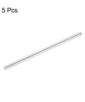 5 Pieces 4.5mm X 100mm 304 Stainless Steel Round Rods Bar For Shaft DIY Crafts And Model Cars Planes Ships Heavy Duty Silver Tone