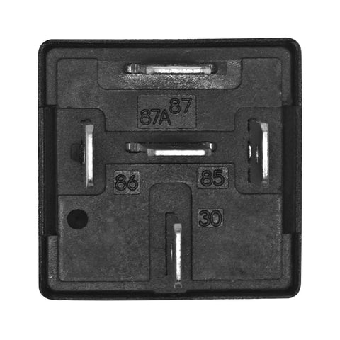 Close-up view of a Beefy 40A 12V DC 5-Pin Automotive Relay Pack Of 4 OEM Replacement F0AB-14B192-AA For Ford Electrical Systems