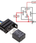 Heavy Duty 12V 30A SPDT Car Relay Socket 5 Pin Waterproof Harness Plug with wiring diagram for auto electrical systems