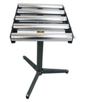 5-Roll Adjustable Height Conveyor Stand - 250 lbs Capacity, 23.9"-41.6" Height Range, Chrome-Plated Rollers, 1-pack front view