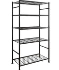 5-Tier Heavy-Duty Wire Shelving Unit With Leveling Feet Garage Pantry Kitchen Closet Storage 1000 Lb Capacity, front view