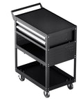 Heavy Duty 5 Tier Rolling Tool Cart with 400 lb Capacity, Locking Drawers, Pegboard Side Panels, Smooth Glide Drawers