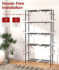 5-Tier Heavy-Duty Wire Shelving Unit With Leveling Feet Garage Pantry Kitchen Closet Storage 1000 Lb Capacity installation guide