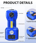 Powerful 5 Ton 12V Electric Car Jack Kit With Built In Inflator And Impact Wrench Heavy Duty Hydraulic Floor Jack in blue