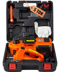 Heavy Duty 5 Ton Electric Car Jack Kit With Built In Inflatable Pump, LED Light And Electric Impact Wrench For SUVs, Sedans And Trucks