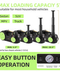 5 Ton Electric Hydraulic Car Jack Kit With 12V Portable Lift Reach 20.9 Inches shown with easy button operation feature