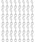 Fifty Pack Swivel Snap Hooks For Dog Leash Heavy Duty 2.68 Inch Flag Clasp Single Ended Swivel Clip Zinc Alloy Rust Resistant