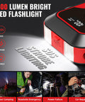 High Power 4000A Jump Starter For 12V Vehicles Up To 8.0L Gas And 7.0L Diesel Engines, 74Wh Portable Battery Pack with LED light