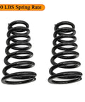Adjustable front coilover shocks with 500 lb springs deliver improved handling and ride comfort for classic A-Body 73-77 and G-Body 82-88 builds