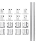 20 Pieces Pack 500mm 8mm Diameter Linear Motion Rod Shaft Guide Set With Four Linear Guides Eight SCS8UU Slide Blocks And Eight SK8 Rod Rail Supports