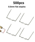 500 Pcs 0.6mm Flat Corner Staples For Car Bumper Repair Kit With Hot Stapler And Welding Wire, Stainless Steel Staples