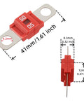 50 Amp High Current Auto Fuse Pack Of 3 Bolt On Fuses For Cars, Trucks, RVs, Buses, Caravans And Construction Vehicles With Tin Plated Terminals