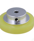 Pro Grade 50mm Aluminum Encoder Wheel With Silicone Surface for Rotary Encoders, 6mm Bore, M5 Screws, side view image