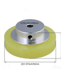 Pro Grade 50mm Aluminum Encoder Wheel With Silicone Surface For Rotary Encoders, 6mm Bore, M5 Screws, industrial precision calibration