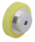 Pro Grade 50mm Aluminum Encoder Wheel With Silicone Surface For Rotary Encoders, 6mm Bore, M5 Screws, Industrial Quality Wheel