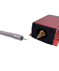 Fifty Millimeter Eddy Current Displacement Sensor Transducer With Zero To Five Volt Output in stainless steel housing, ML33 Series, side view