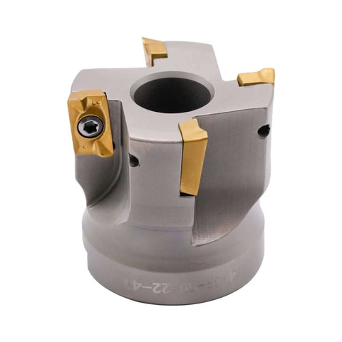 R8 Shank Face End Mill Arbor Kit With 7/16-20UNF Thread, 400R-50-22-4T 50mm 4-Flute Cutter Bore 22mm CNC Milling Component