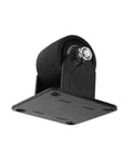 Close-up of a 50mm Heavy Duty Swivel Caster Wheel with Brake, black industrial plate castor with double ball bearings for up to 1500kg load.