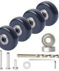 50mm Luggage Wheel Replacement Kit With Precision Ball Bearings 4 Pcs Swivel Caster Wheels For Suitcase Travel Upgrade Includes Drill Bit