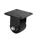 50mm Heavy Duty Swivel Caster Wheels Set of 4 with Brake, Industrial Plate Castors, Double Ball Bearings, front view.