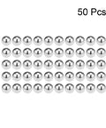 50 pieces of 8mm Bearing Balls 304 Stainless Steel G100 Pro Grade Precision, arranged in rows.