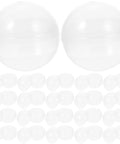 50Pcs Transparent Round Balls for Vending Machine Toys Clear Plastic Balls for Party Favors DIY Crafts Easter and Kids Classroom Prizes