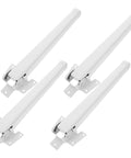 Height Adjustable Table Leg Set Four Pieces For Bed Tables And DIY Projects, foldable iron construction shown in white color.