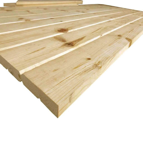 Unfinished Interior Barn Door Slab DIY Kit With Solid Pine Core, 83.5 Inches Tall By 30 Inches Wide, Knotty Pine Finish