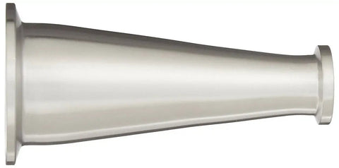 Stainless 316L Sanitary Concentric Reducer Clamp Fitting For Tubing, 1-1/2 In To 3/4 In Tube OD, side view