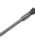 Heavy Duty Steel Wire Brush Bits For Rotary Drills Built Like A Tank To Strip Rust And Paint Quick Release Heads featuring a stainless steel bristle bit.