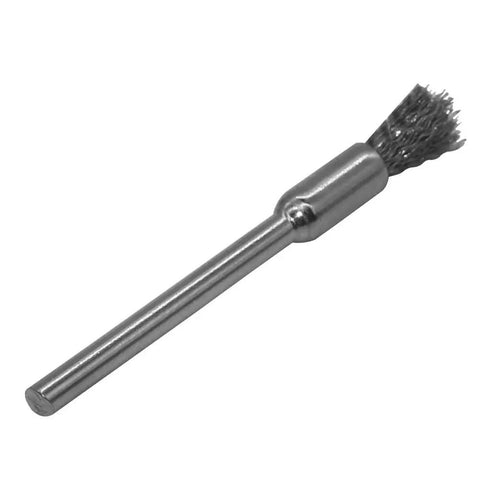 Heavy Duty Steel Wire Brush Bits For Rotary Drills Built Like A Tank To Strip Rust And Paint Quick Release Heads featuring a stainless steel bristle bit.