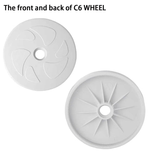 Replacement Pool Cleaner Kit For Polaris 180 And 280 Includes 3 C6 Large Wheels showing front and back views