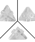 No Sweat Setup Acrylic Display Case Triangle Connector Seamless Assembly Clear Display Box Corner Joint transparent plastic showcases.