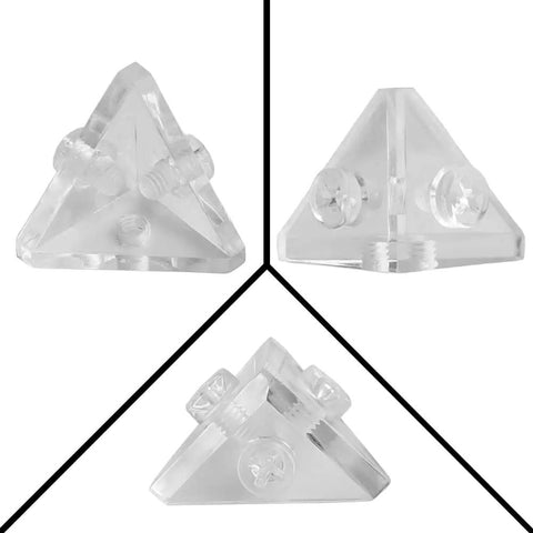 No Sweat Setup Acrylic Display Case Triangle Connector Seamless Assembly Clear Display Box Corner Joint transparent plastic showcases.