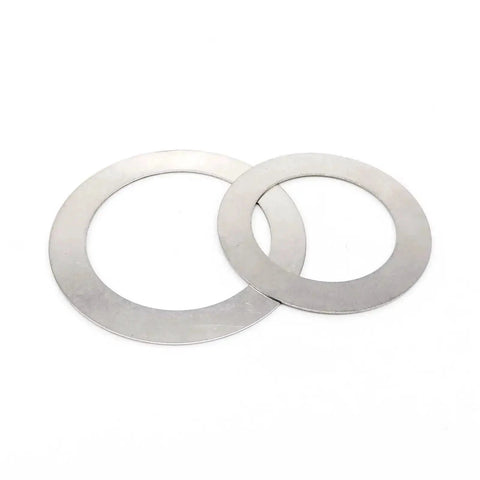 Flat Washers Ultra Thin 0.1mm Thick Mixed Set Kit 500 Pcs In 2 Boxes 304 Stainless Steel A2 For Home Garage Workshop Automotive And Industrial Use Pro Grade Durable Rust Resistant Burr Free Finish, two thin washers overlapped