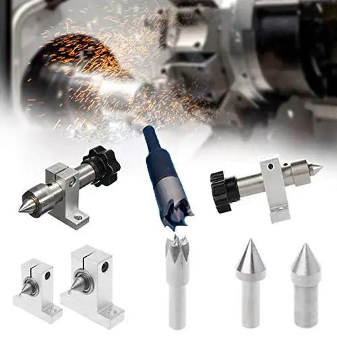Live Bearing Tailstock Center Thimble With Seat for DIY lathe parts, woodworking precision bearings, and various accessories