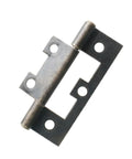 Two Pack Antique Bronze And Black Metal Flush Door Hinges for Wooden Boxes and Cabinets 64 by 25mm Spring Hinge with Hidden Mount