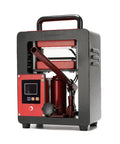 Rugged 5 Ton Portable Hydraulic Heat Press With Dual Heating Plates 2.3 x 4.7 Inch Platen Steel Frame Stainless Fasteners Built To Last For DIY T Shirts Sublimation And Craft Projects, front view