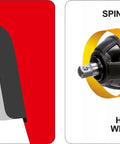 18V Cordless Impact Wrench Beast with 300Nm Torque Badass Lithium Ion Battery Socket Set showing spindle brake feature.