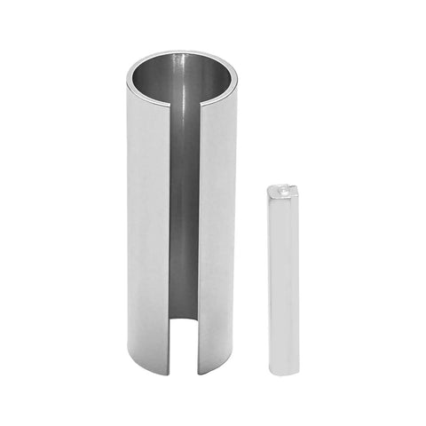 Heavy Duty 7/8 To 1 Inch Crankshaft Adapter Sleeve Aluminum Taper Converter with stepped key gears, showing tapered sleeve and key.