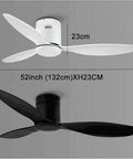 52 Inch Ceiling Fan With Remote Control Whisper Quiet Breeze Kick The Summer Heat American Style Decor In White And Black